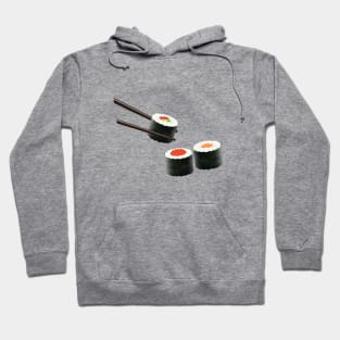 Kawaii Sushi rolls with chopsticks Hoodie